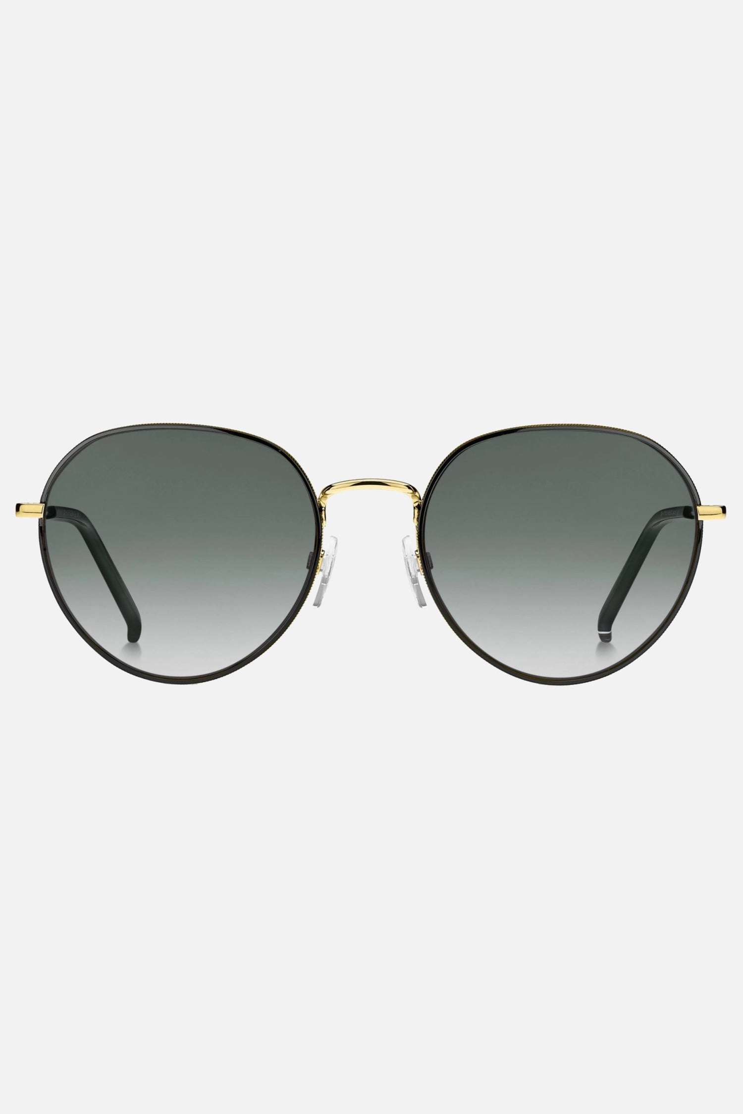 Occhiali da sole Tommy Hilfiger TH 1711/S RHL9O, montatura oro nero con lenti grigio scuro.