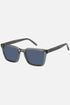 Occhiali da sole Tommy Hilfiger TH 1971/S KB7/KU, montatura grigio trasparente con lenti grigio-blu.