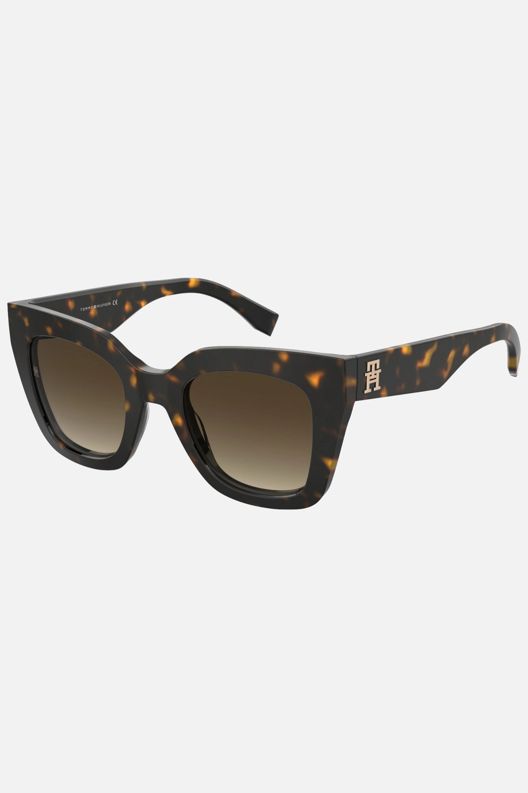 Occhiali da sole Tommy Hilfiger TH 2051/S 086/HA, montatura tartarugata con lenti marrone sfumato.
