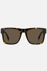 Occhiali da sole Tommy Hilfiger TH 2118/S 086/70 misura 53, montatura tartaruga scura e lenti grigio scuro.