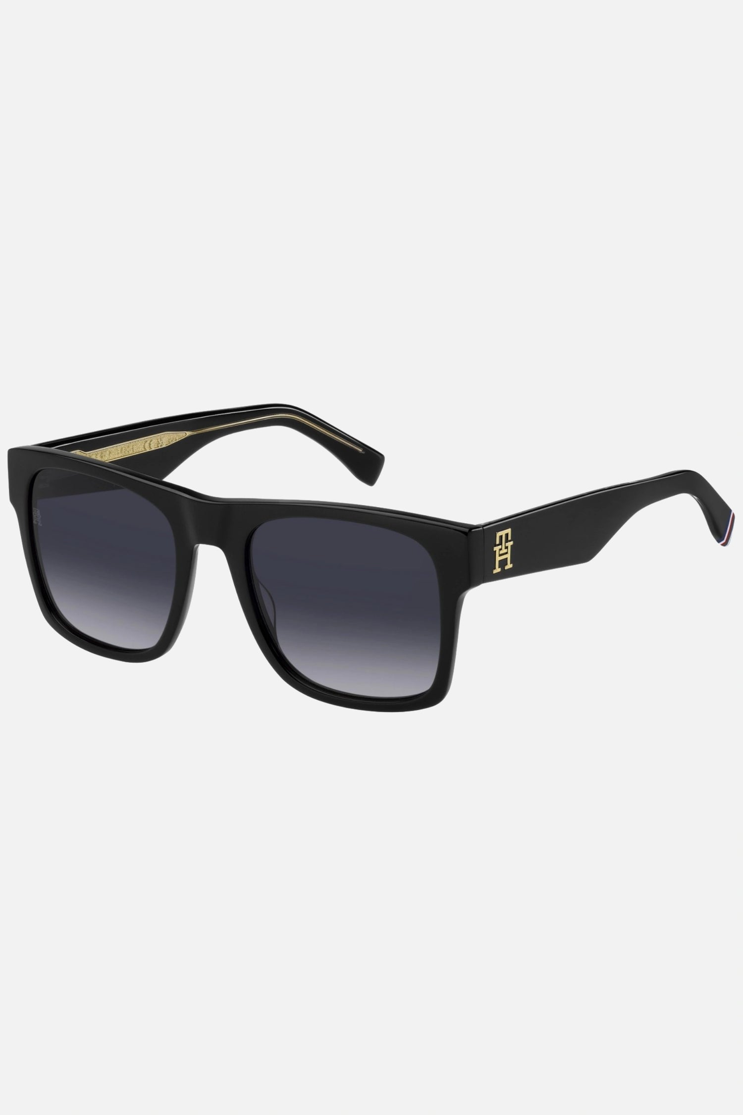 Occhiali da sole Tommy Hilfiger TH 2118/S 807/9O misura 53, montatura nera e lenti grigio sfumate.