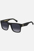 Occhiali da sole Tommy Hilfiger TH 2118/S 807/9O misura 53, montatura nera e lenti grigio sfumate.