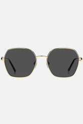 Occhiali da sole Tommy Hilfiger TH 2150/S RHLIR, montatura oro con lenti grigio scuro.