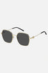 Occhiali da sole Tommy Hilfiger TH 2150/S RHLIR, montatura oro con lenti grigio scuro.