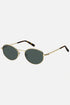 Occhiali da sole Tommy Hilfiger TH 2219/S J5GQT, montatura oro con lenti verdi.