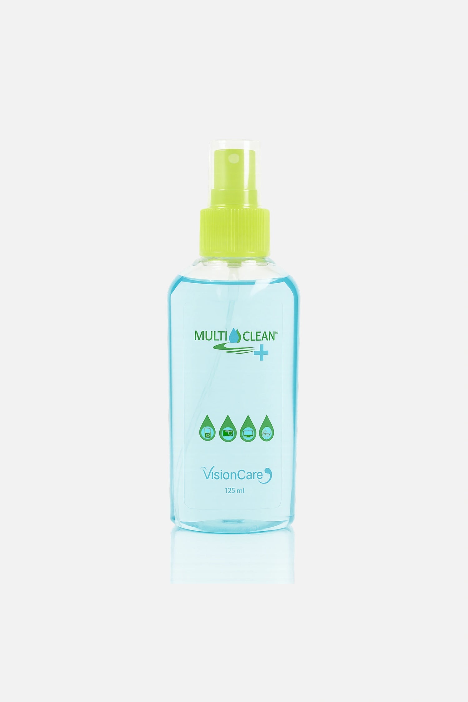 Spray Multiclean Pulitore Lenti e Occhiali 125 ml, flacone per la pulizia di lenti e schermi.