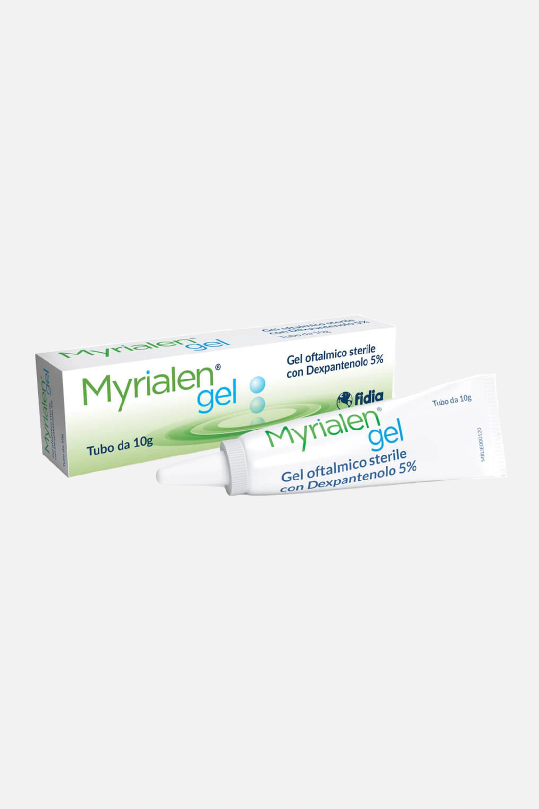 Tubetto di Myrialen Gel Oculare 10g per idratazione e sollievo da occhi secchi