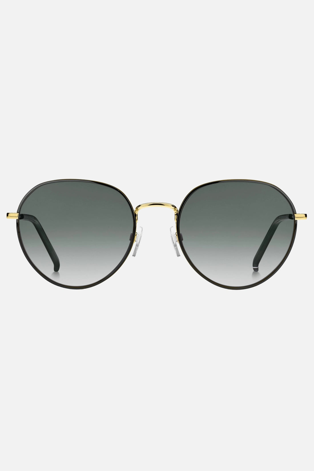 Occhiali da sole Tommy Hilfiger TH 1711/S RHL9O, montatura oro nero con lenti grigio scuro.