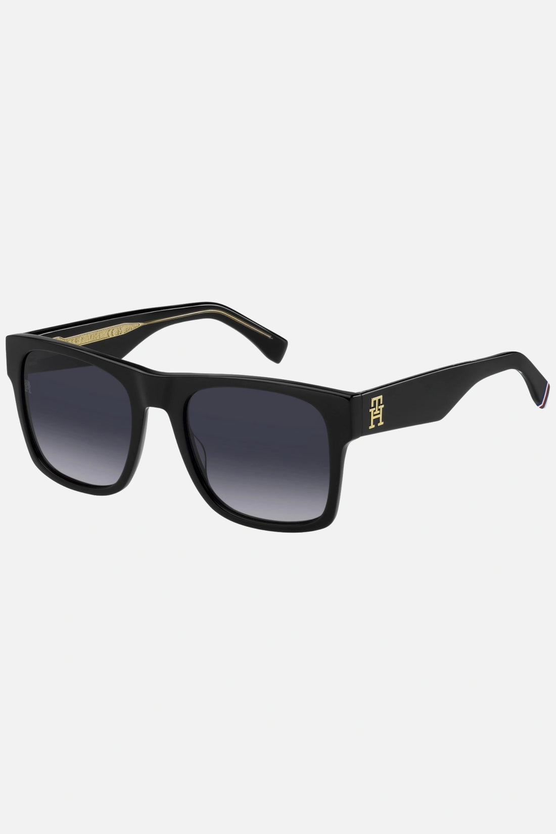 Occhiali da sole Tommy Hilfiger TH 2118/S 807/9O misura 53, montatura nera e lenti grigio sfumate.