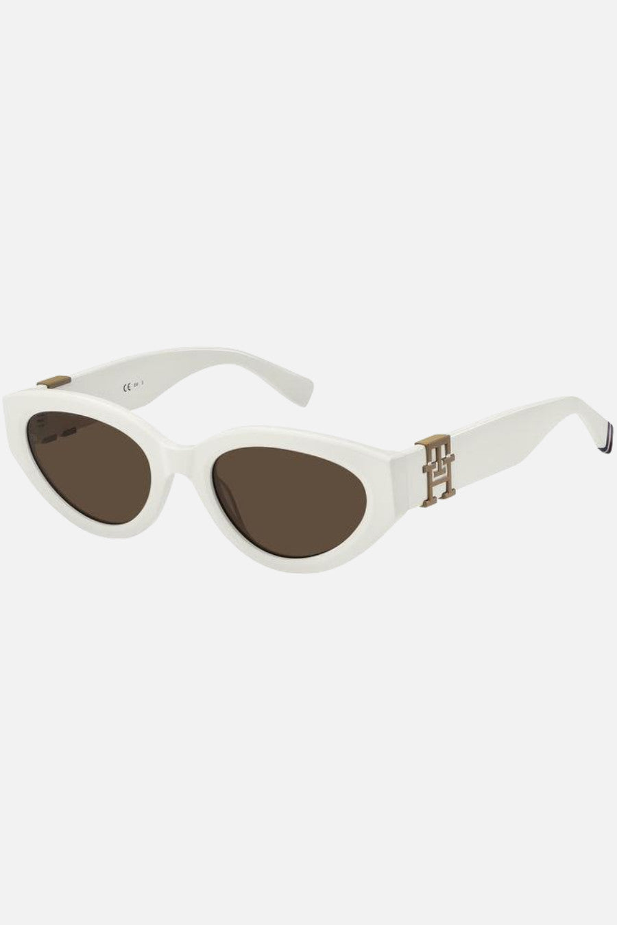 Occhiali da sole Tommy Hilfiger TH 1957/S SZJ70, montatura avorio con lenti marrone scuro.